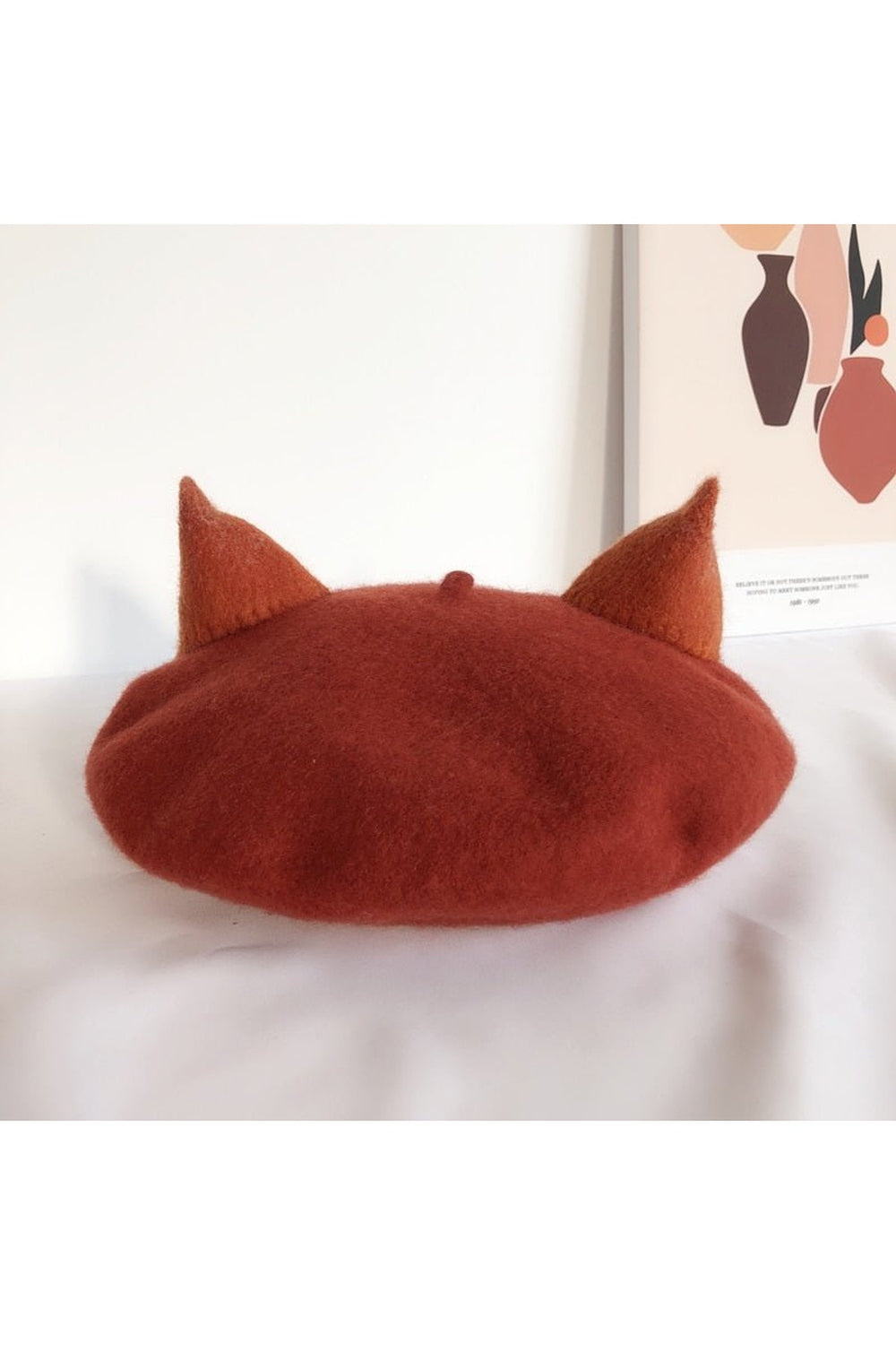 Y2k Fox Ear Wool Beret