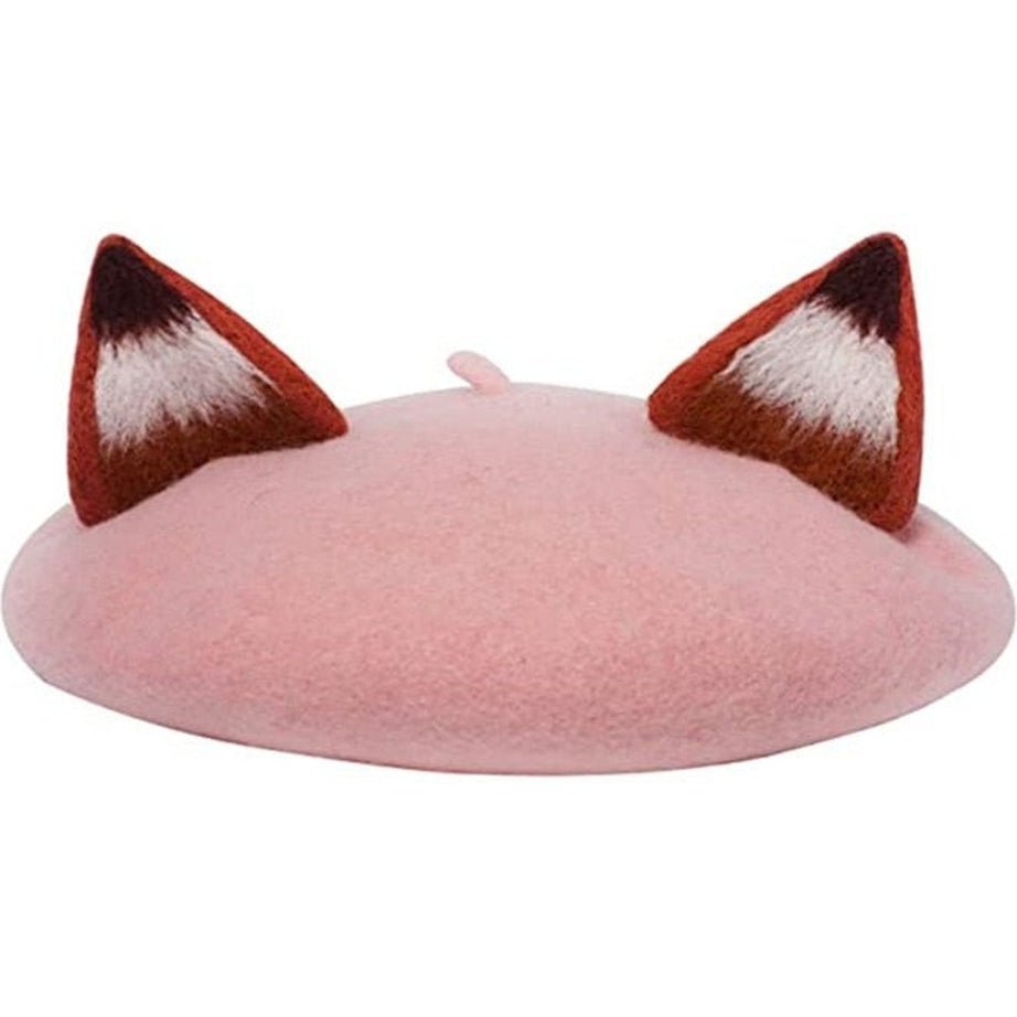 Y2k Fox Ear Wool Beret