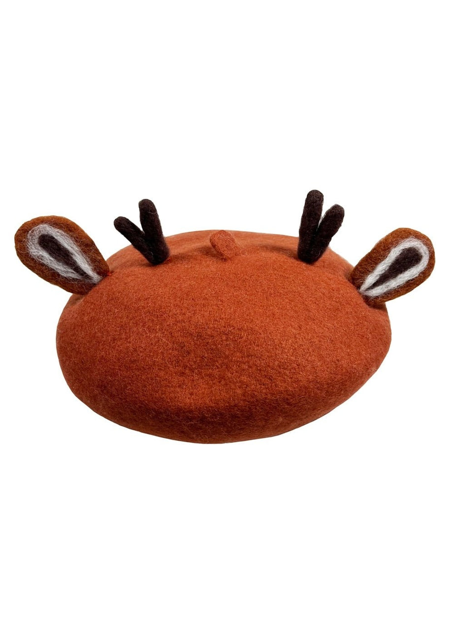 Y2k Fox Ear Woolen Painter Beret