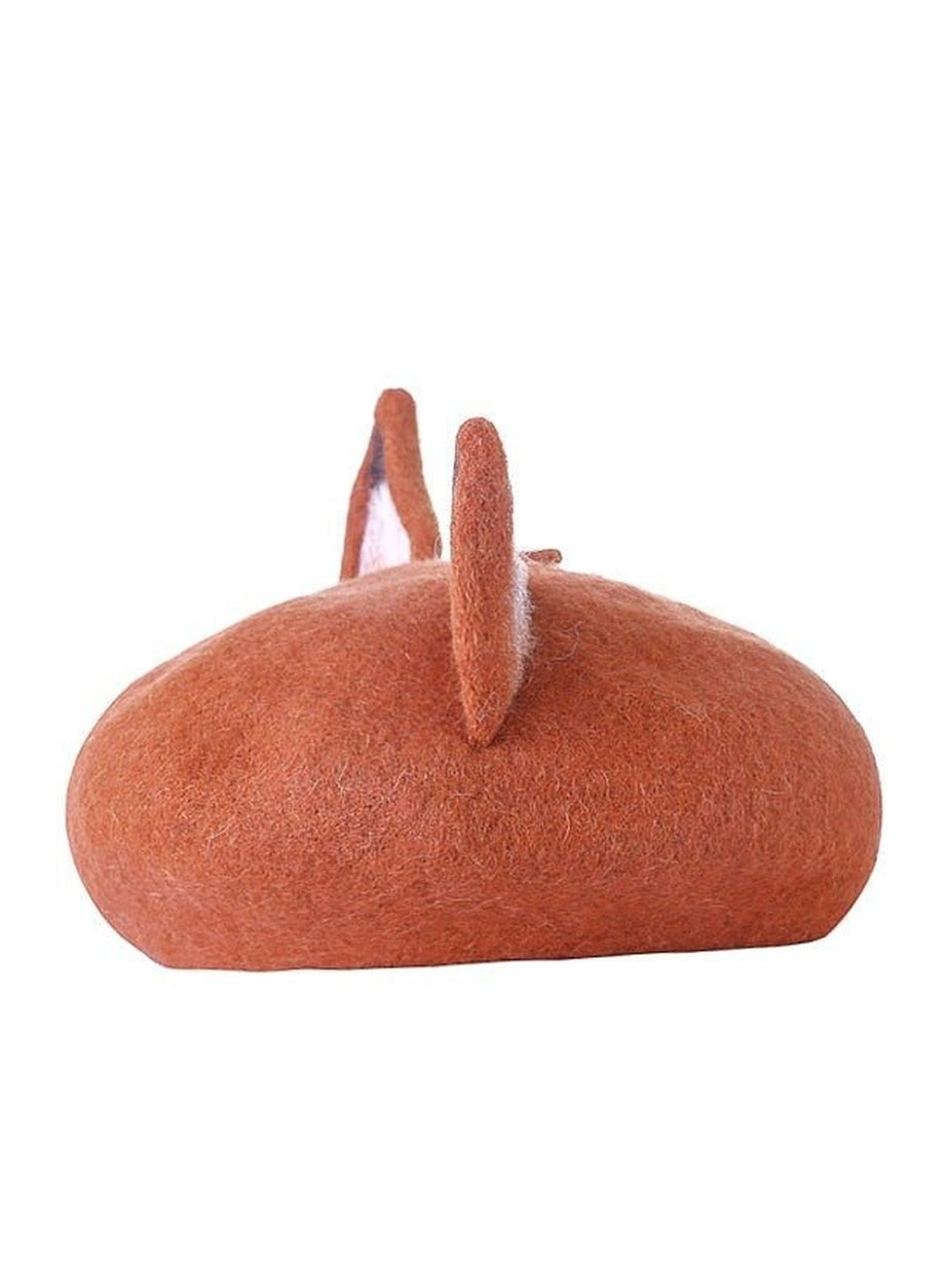 Y2k Fox Ear Woolen Painter Beret