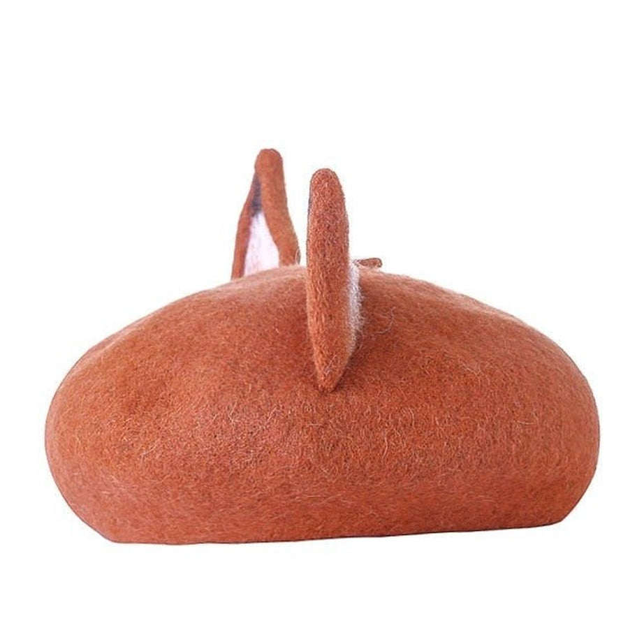 Y2k Fox Ear Woolen Painter Beret