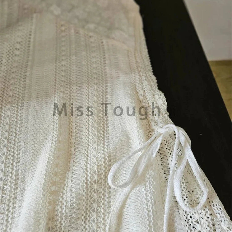 Y2k French Lace Sling Dress