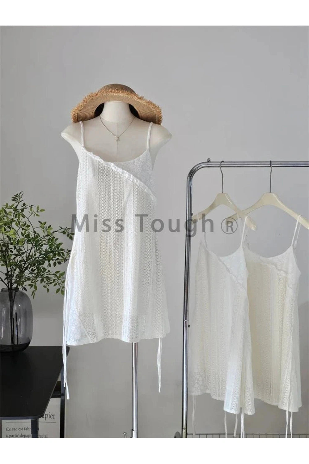 Y2k French Lace Sling Dress