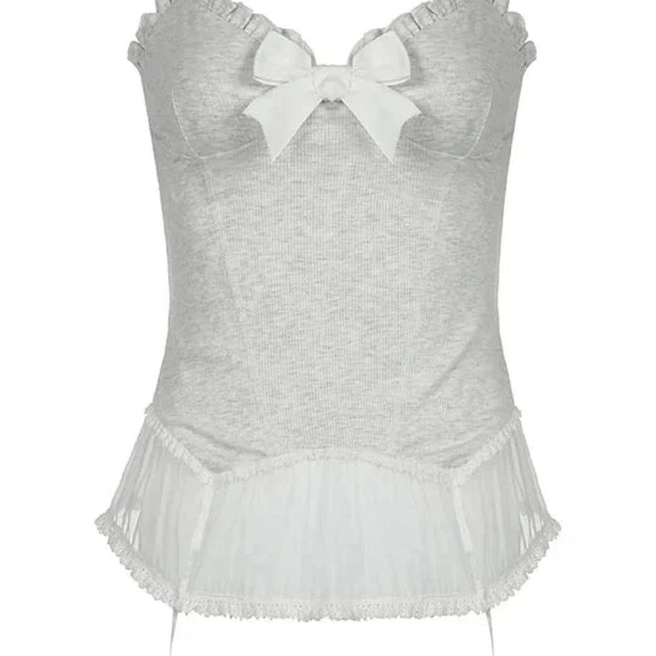 Y2k Frosty Frills Camisole Top