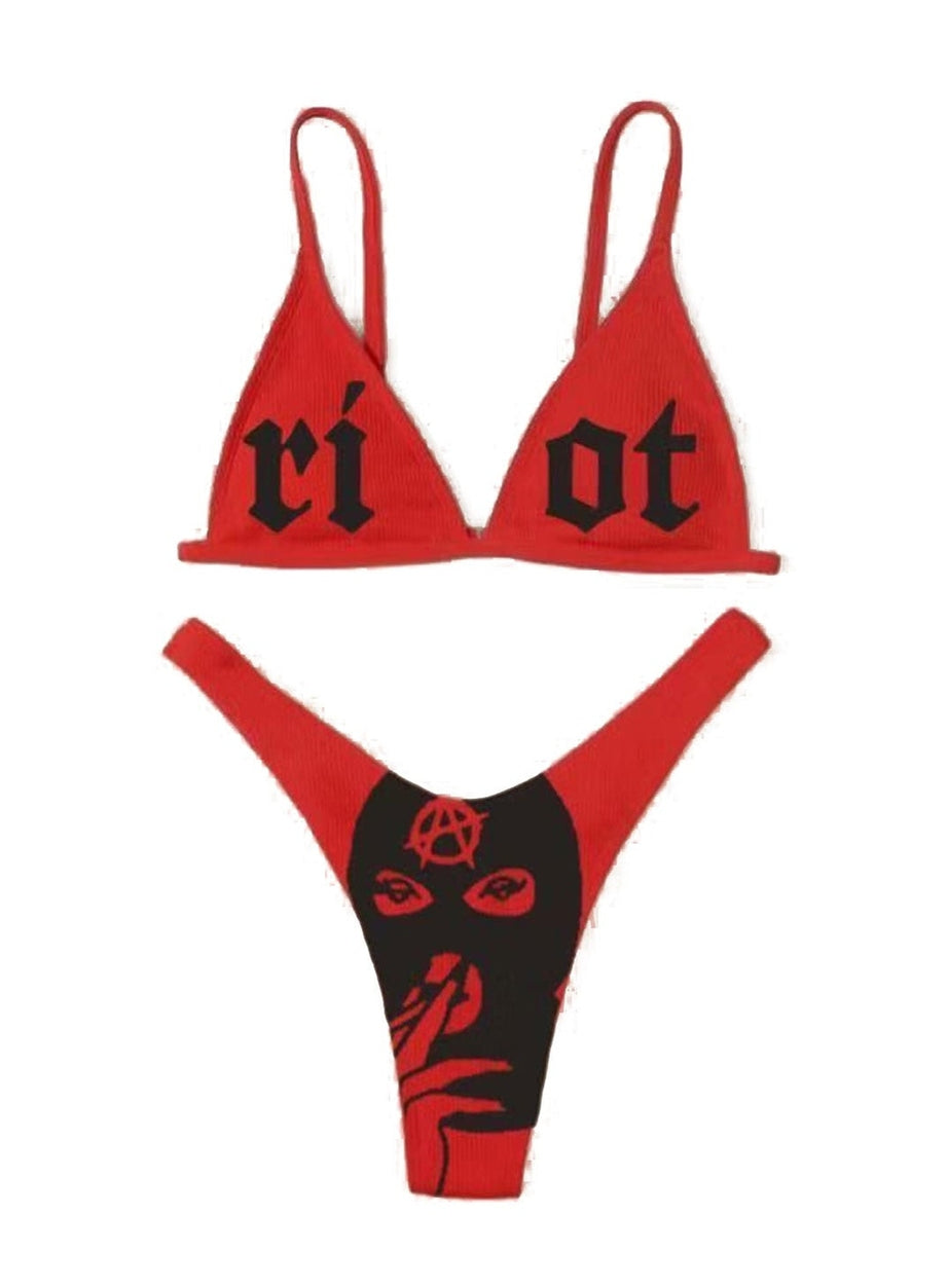 Y2k Funny Printed Summer Bikini