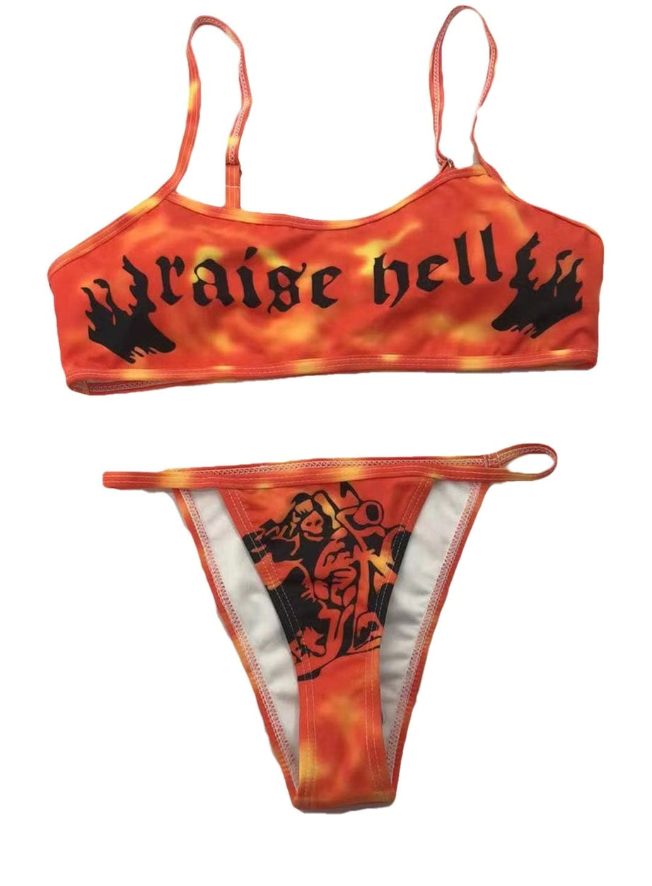 Y2k Funny Printed Summer Bikini