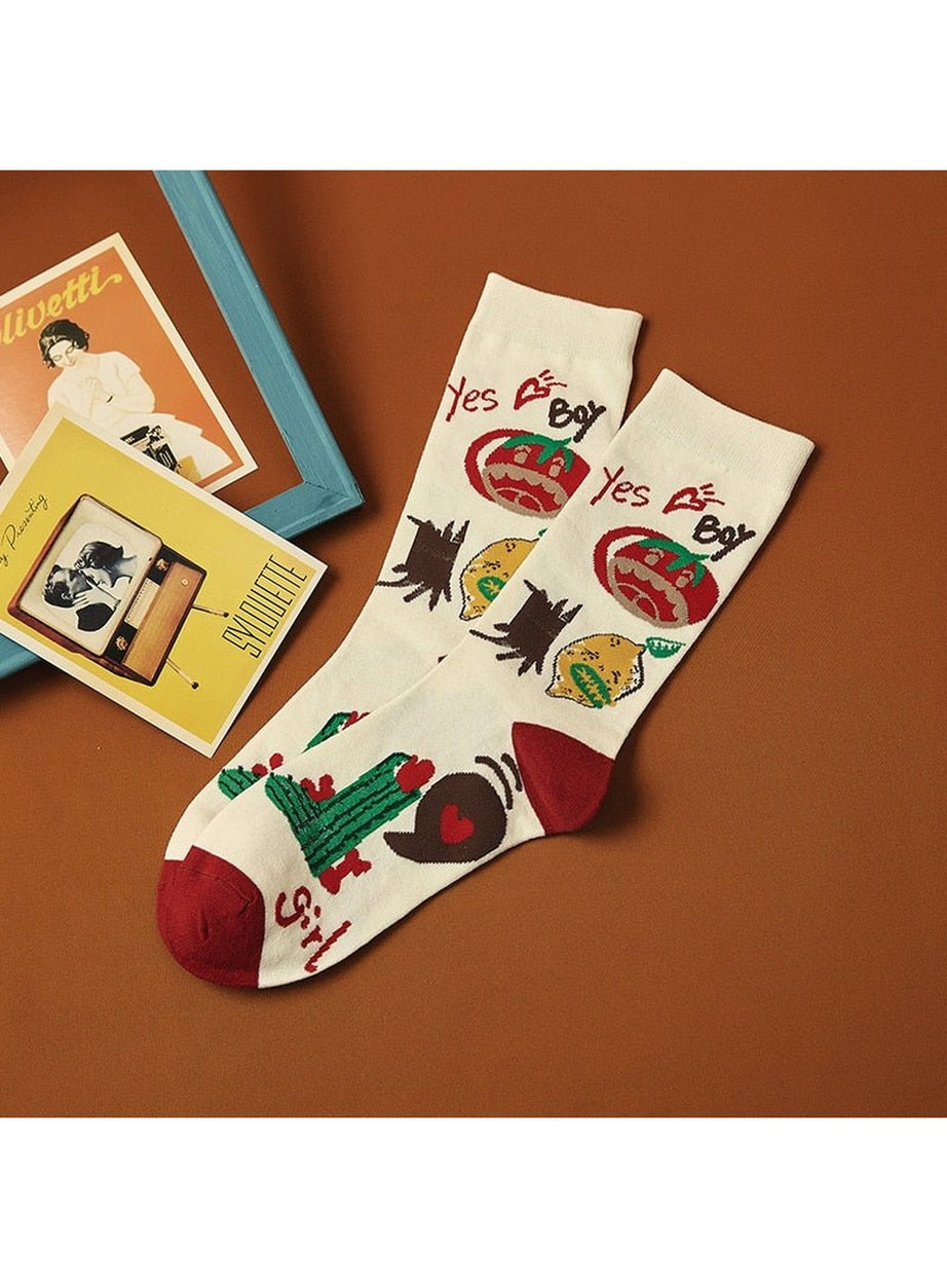 Y2k Funny Villain Socks