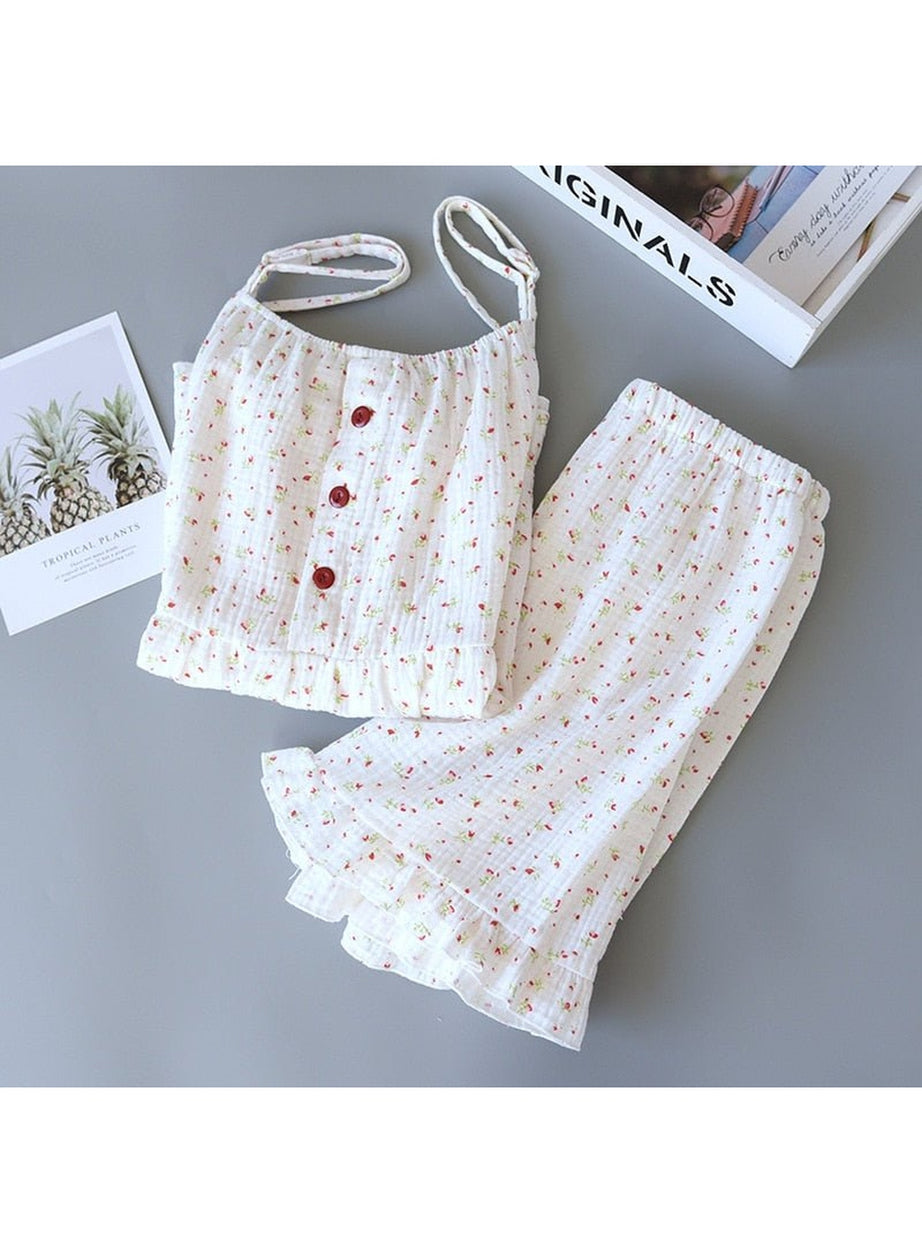 Y2k Gauze Cotton Pajama