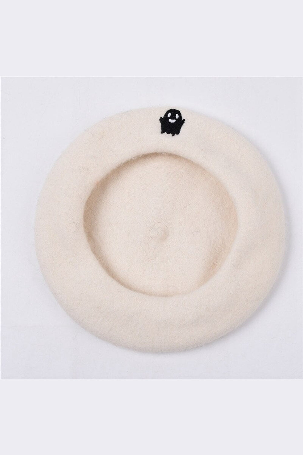 Y2k Ghost Embroidery Halloween Beret