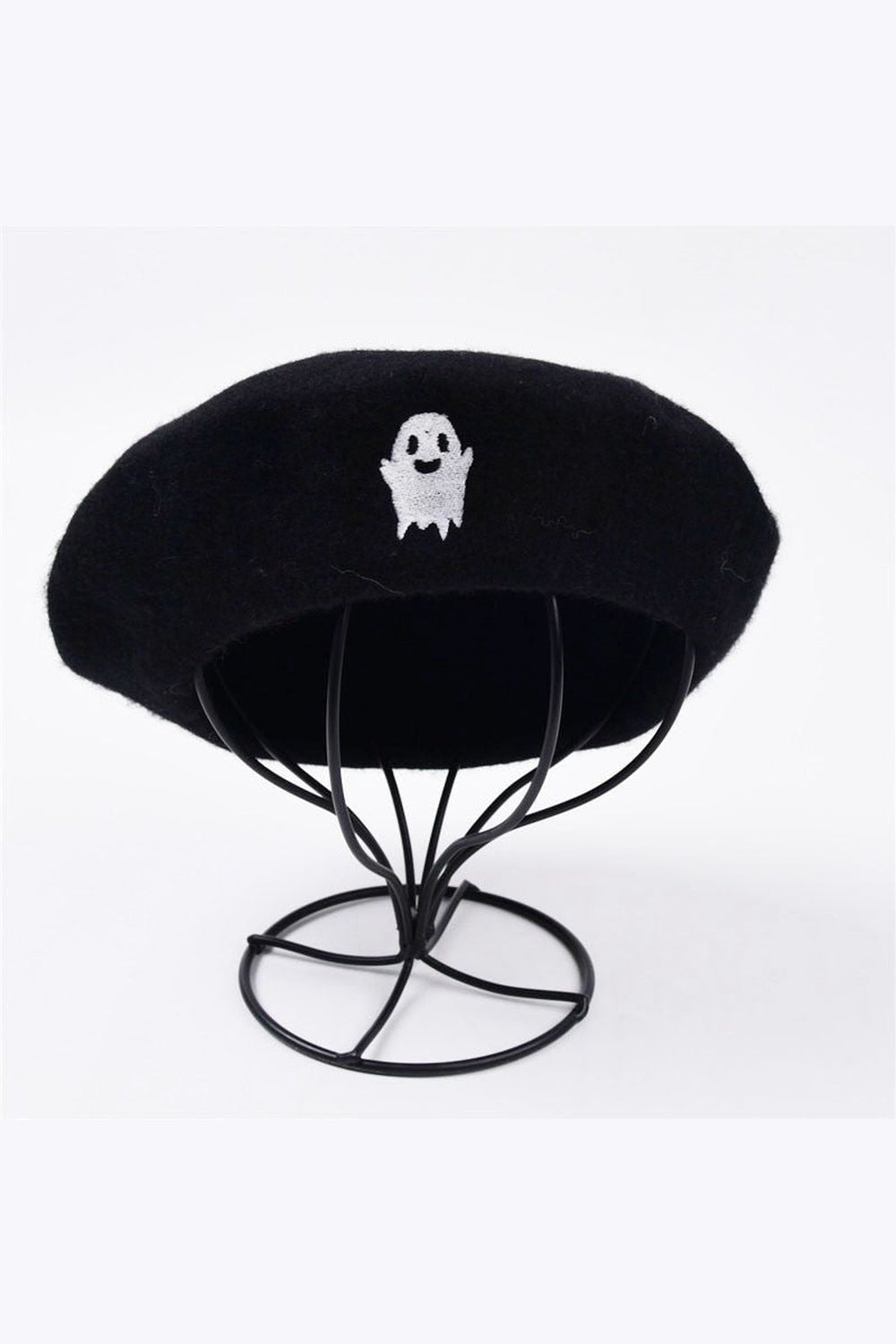 Y2k Ghost Embroidery Halloween Beret