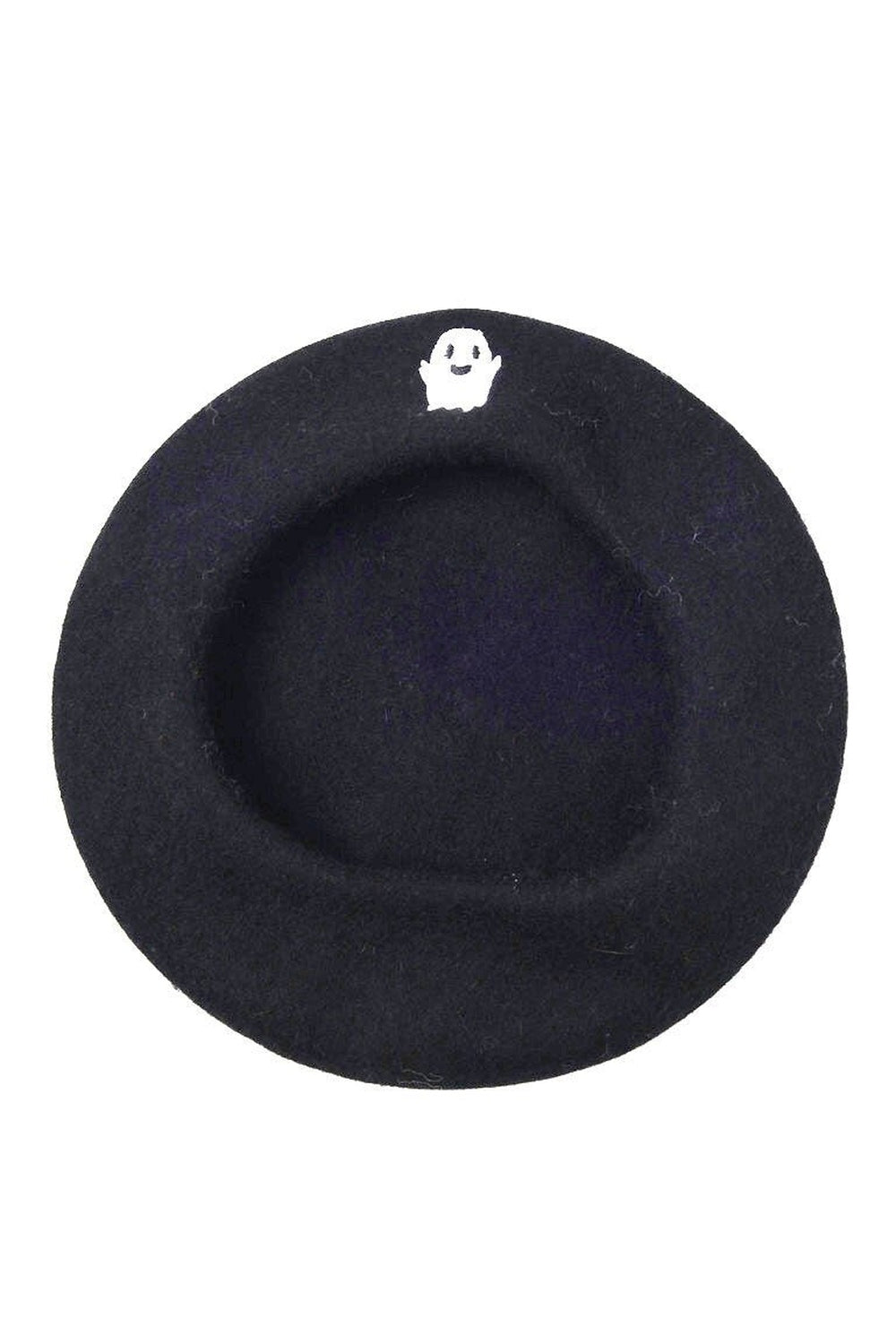 Y2k Ghost Embroidery Halloween Beret
