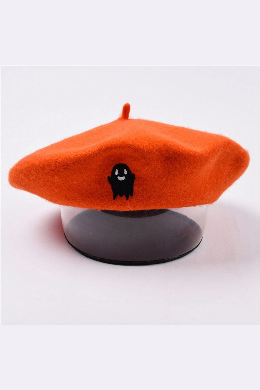 Y2k Ghost Embroidery Halloween Beret