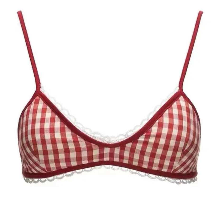 Y2k Gingham Peekaboo Cami Top