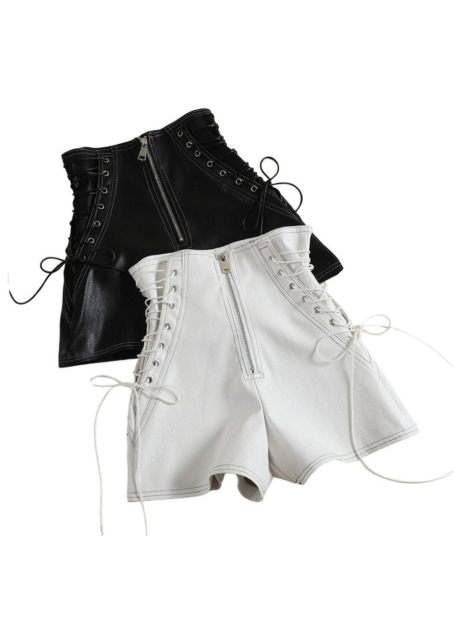 Y2k Girls PU Shorts