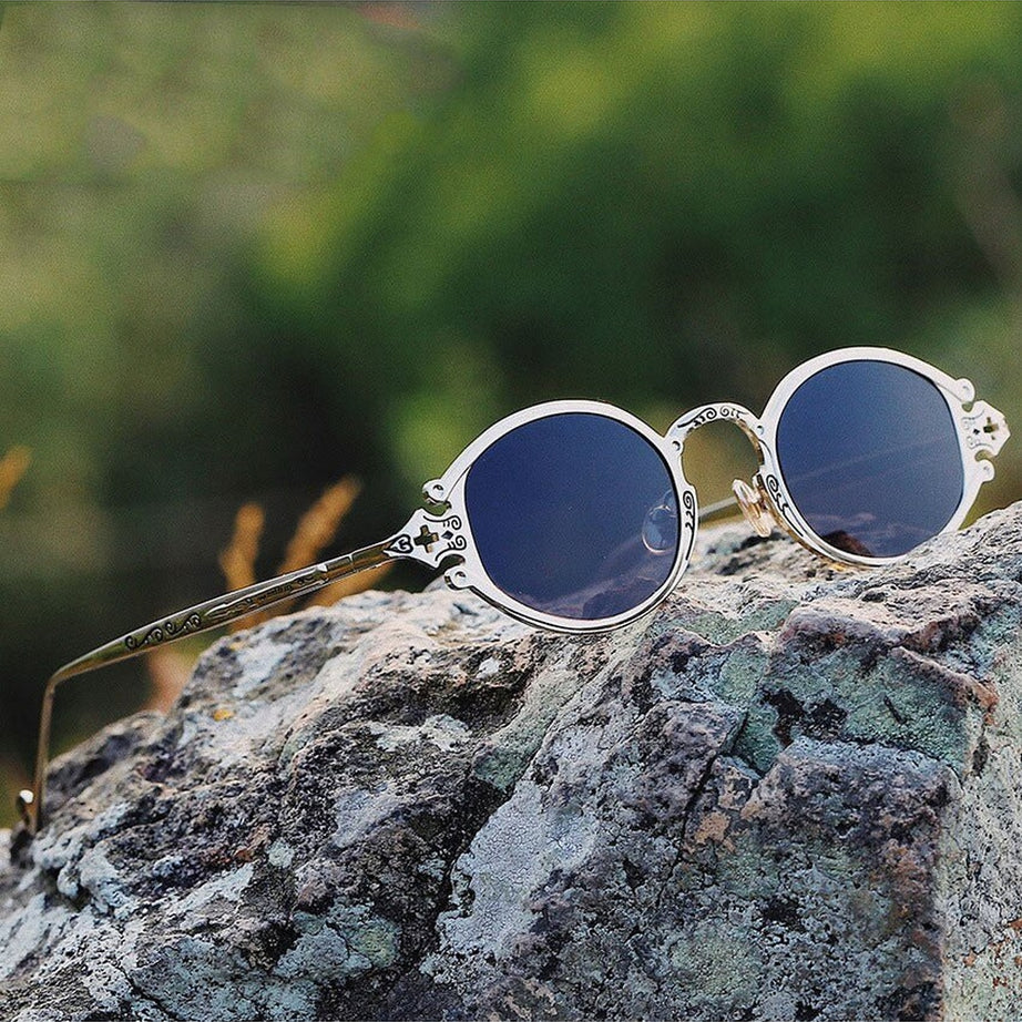 Y2k Gold Color Oval Sunglasses