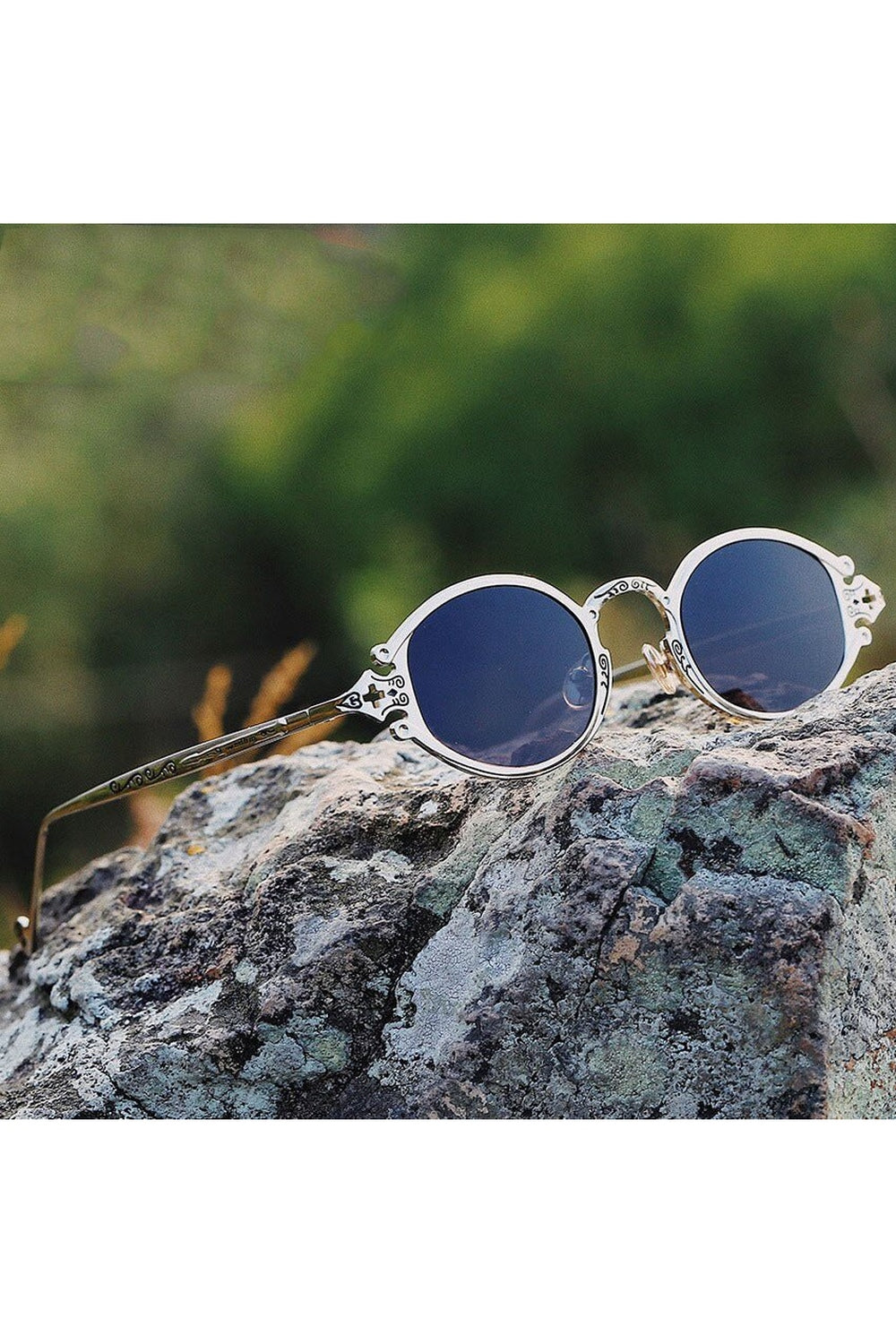 Y2k Gold Color Oval Sunglasses