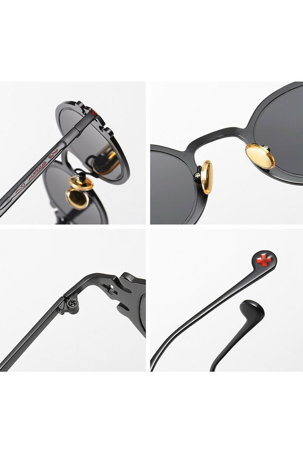 Y2k Gold Color Oval Sunglasses