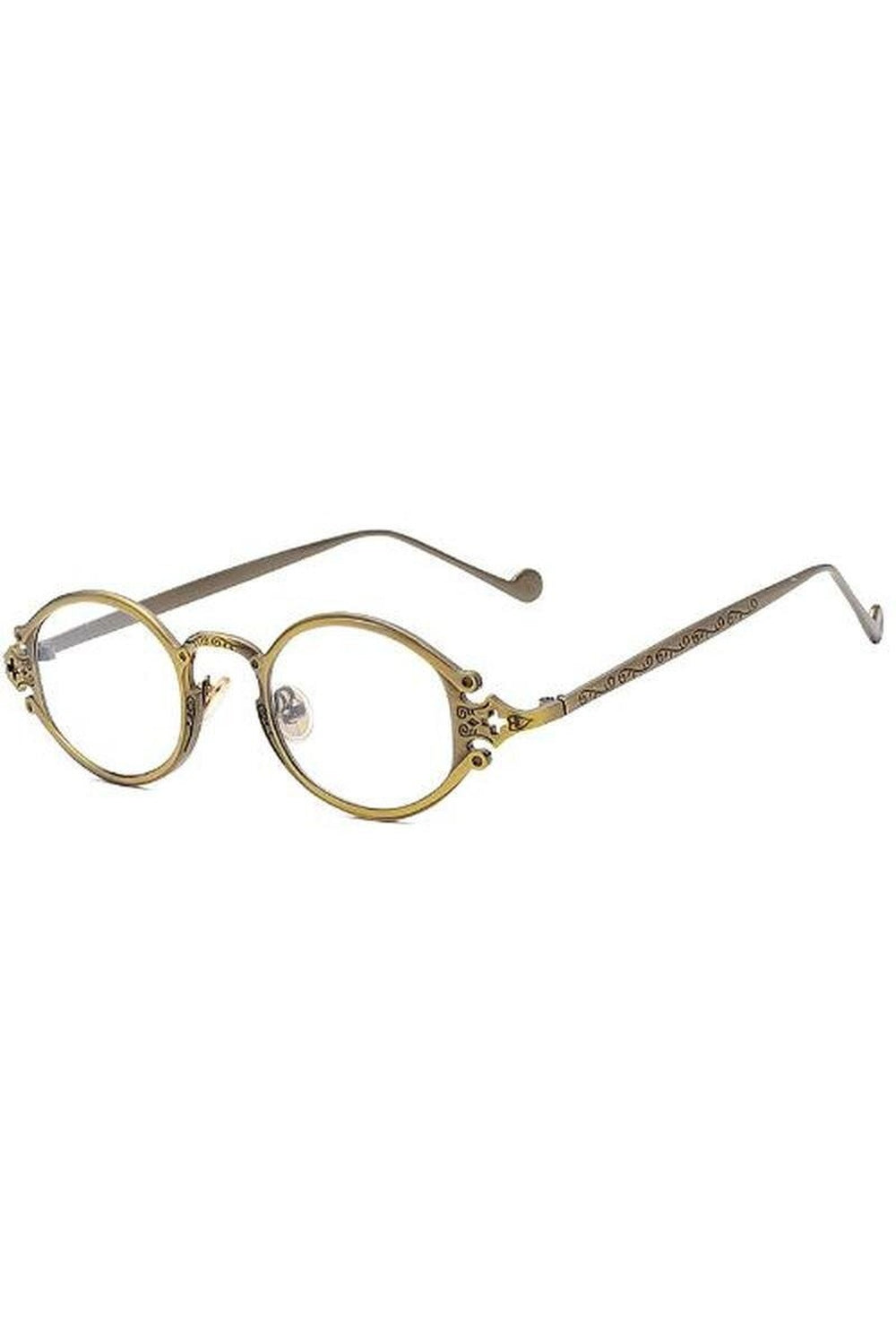 Y2k Gold Color Oval Sunglasses