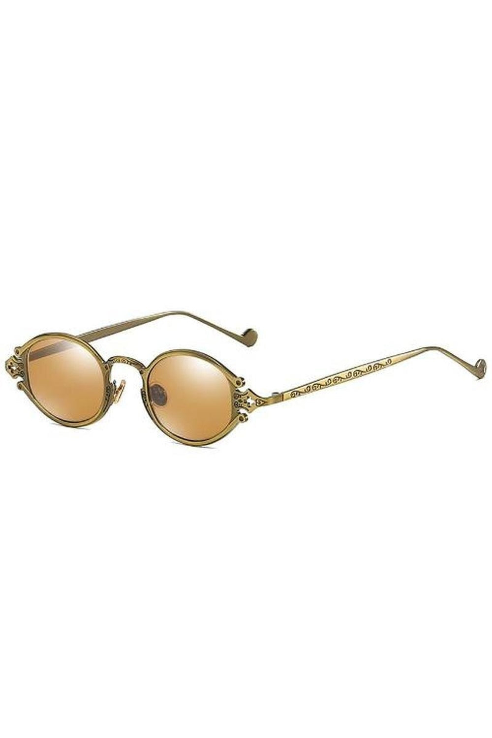 Y2k Gold Color Oval Sunglasses