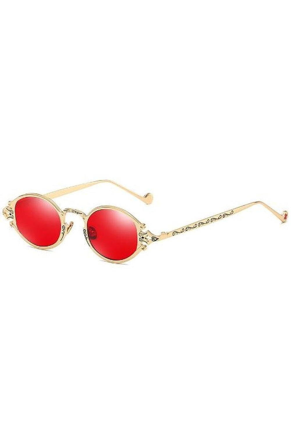Y2k Gold Color Oval Sunglasses
