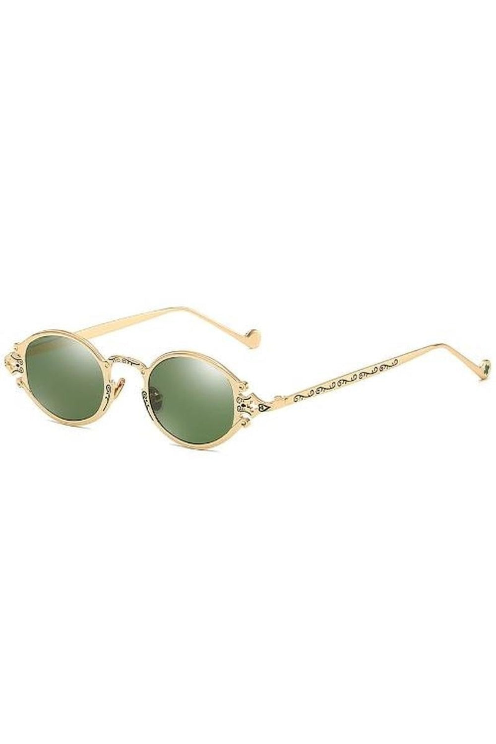 Y2k Gold Color Oval Sunglasses