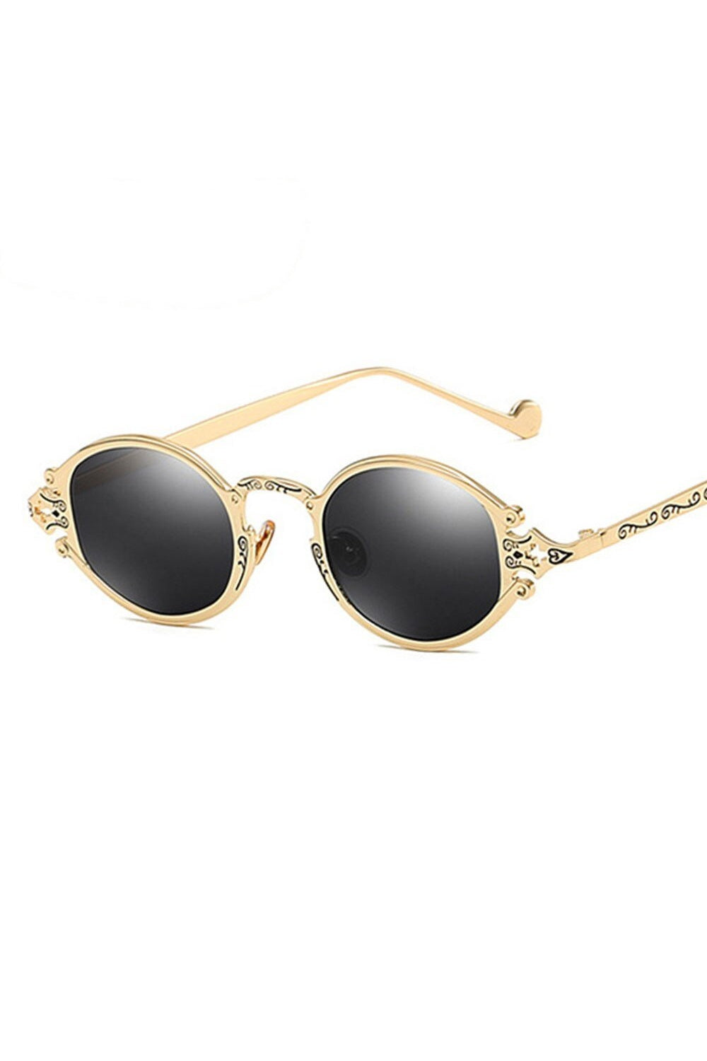 Y2k Gold Color Oval Sunglasses
