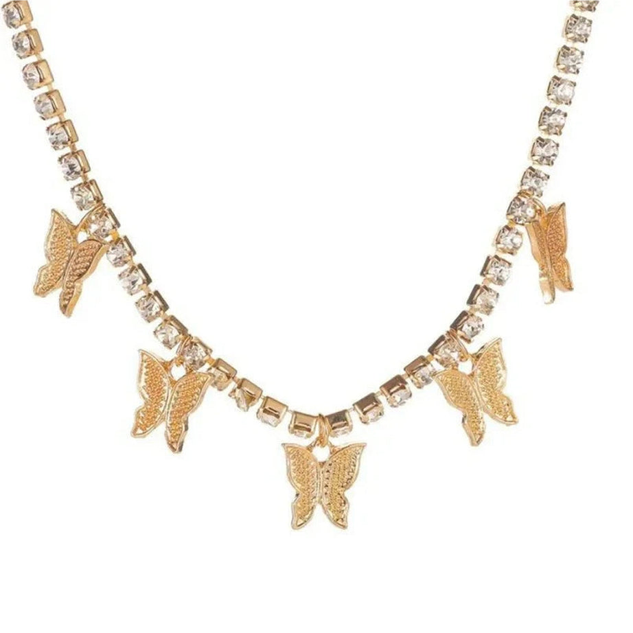 Y2k Golden Flutter Choker