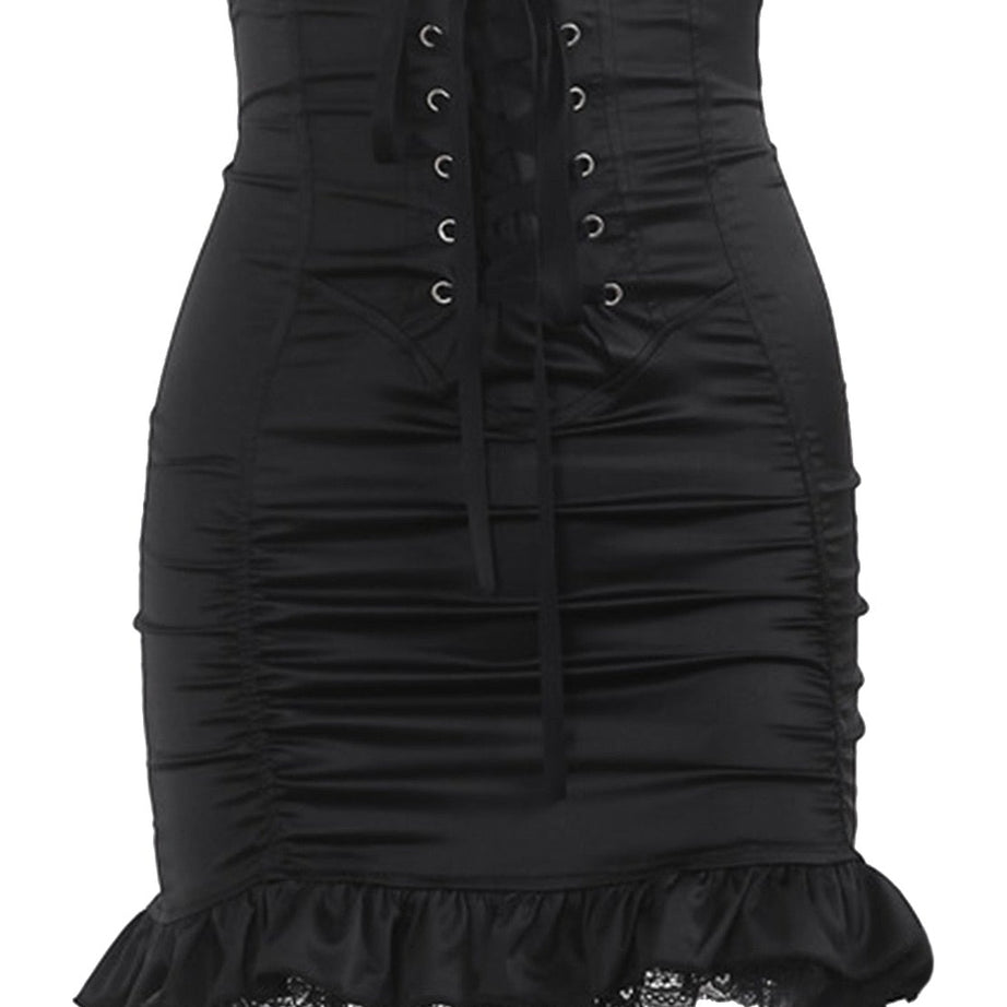 Y2k Goth Black Bodyco Skirt