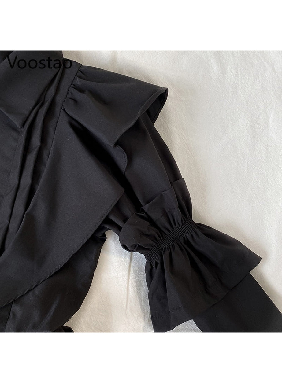 Y2k Goth Cosplay Long Sleeve Dress