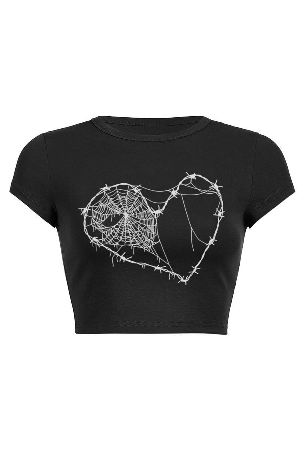 Y2k Goth Dark Punk Skull Print Crop Top