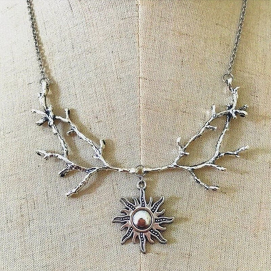 Y2k Goth Forest Tree Necklace