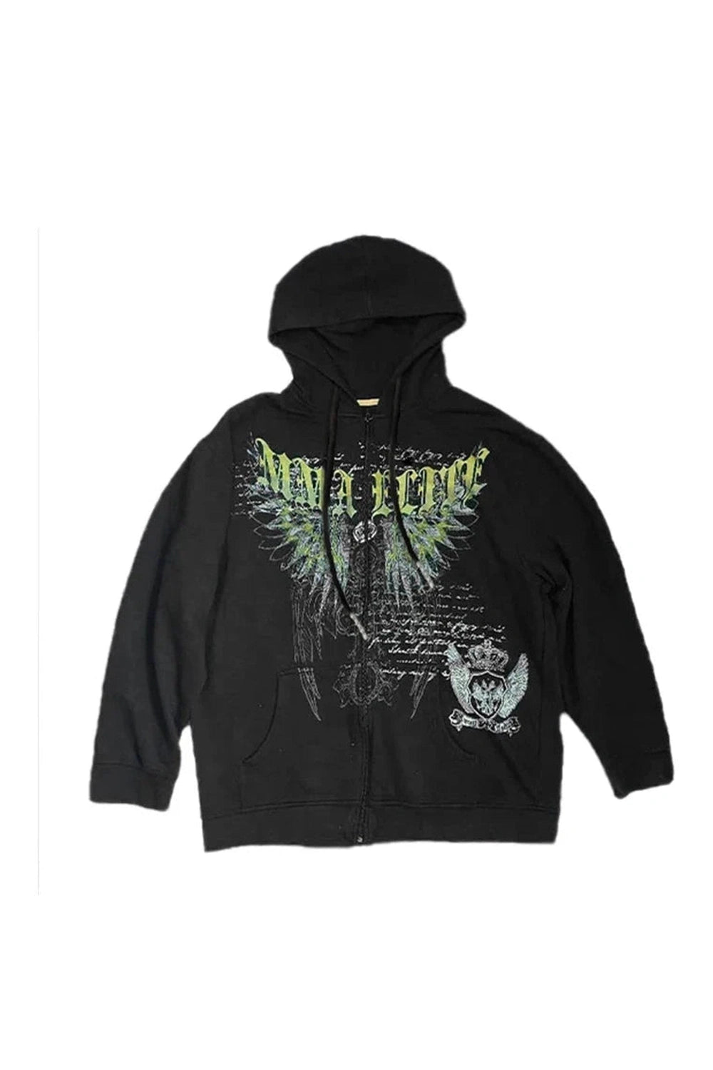 Y2k Goth Grunge Zip Hoodie