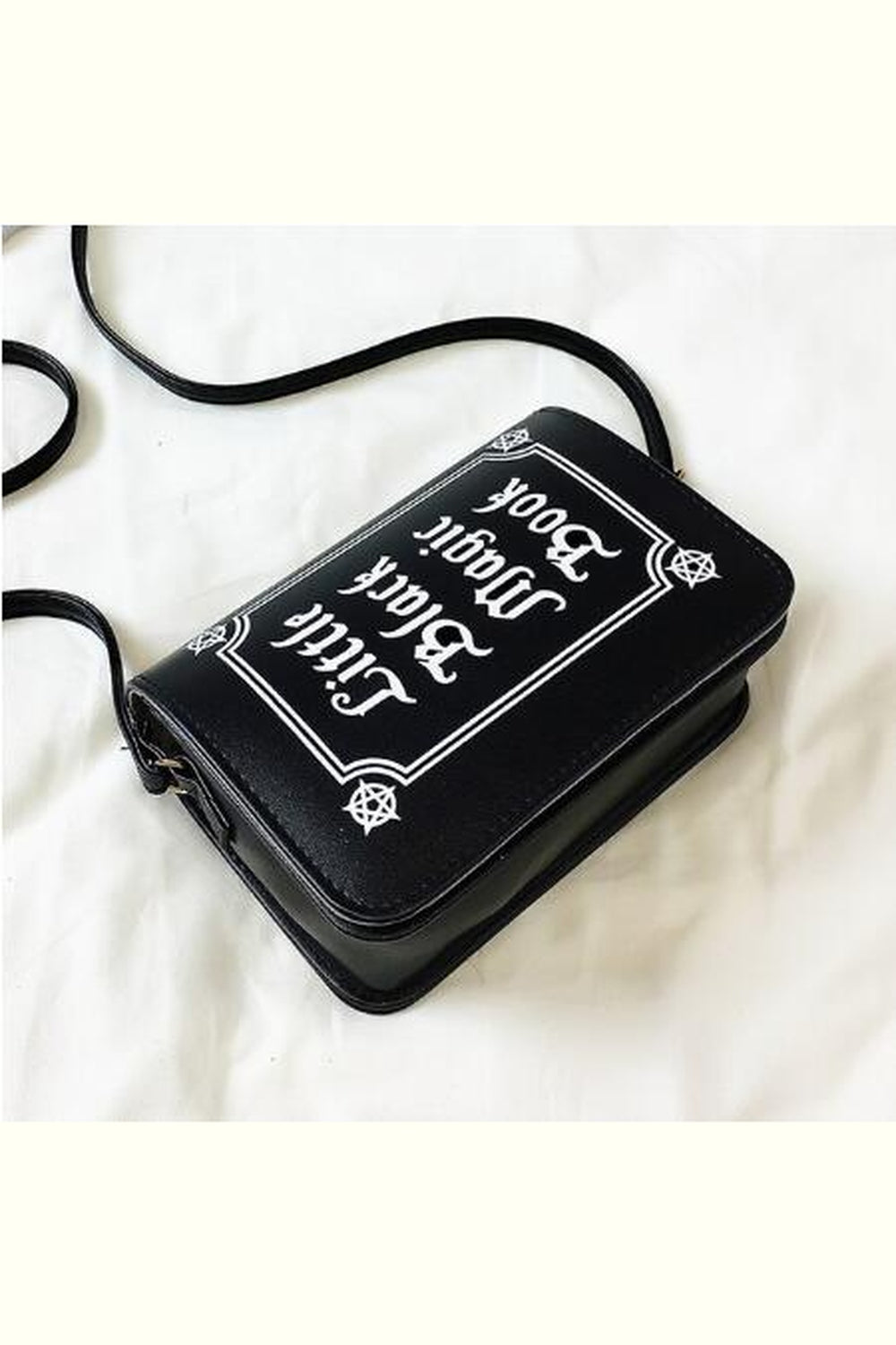 Y2k Goth Letter Print Shoulder Bag