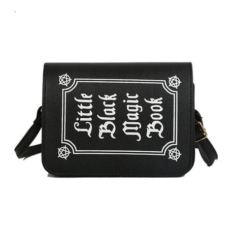 Goth Letter Print Shoulder Bag - Bags