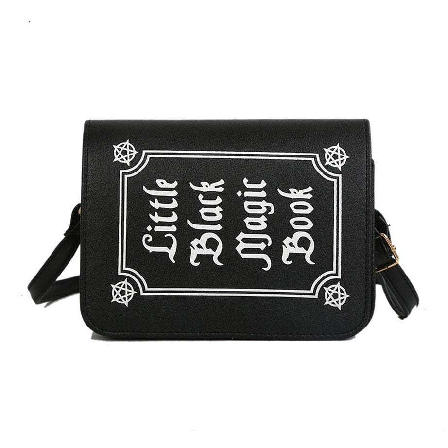 Y2k Goth Letter Print Shoulder Bag