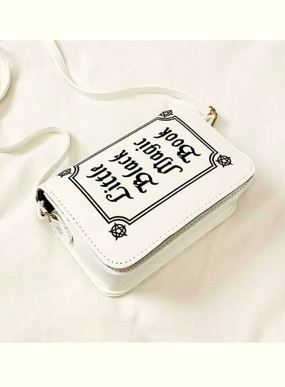 Y2k Goth Letter Print Shoulder Bag