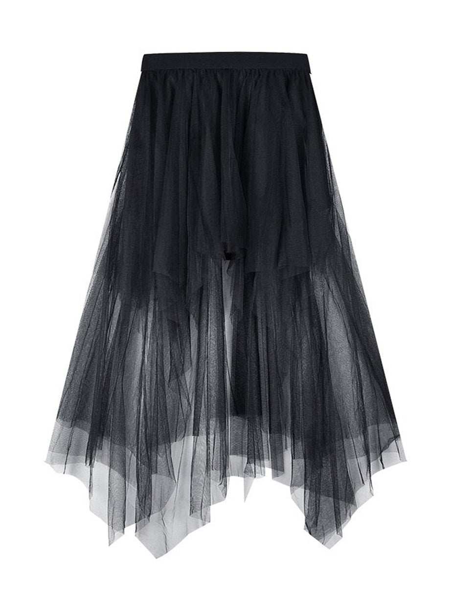 Y2k Goth Mesh Skirt