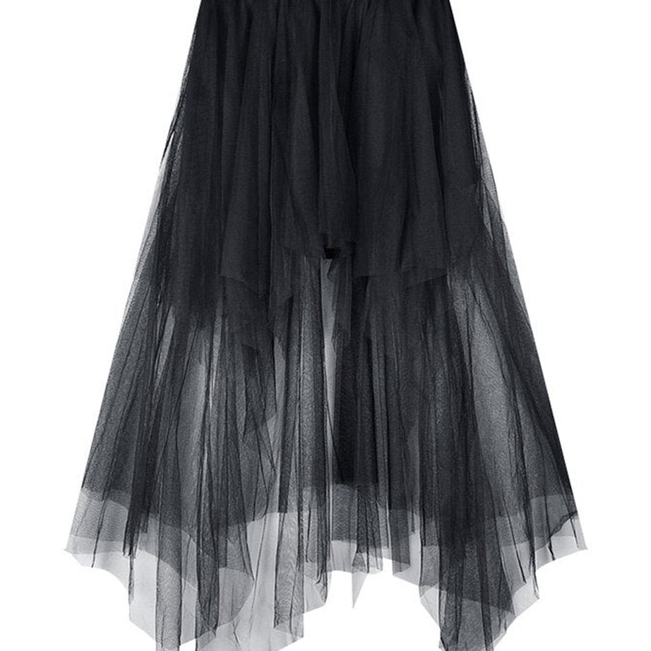 Y2k Goth Mesh Skirt