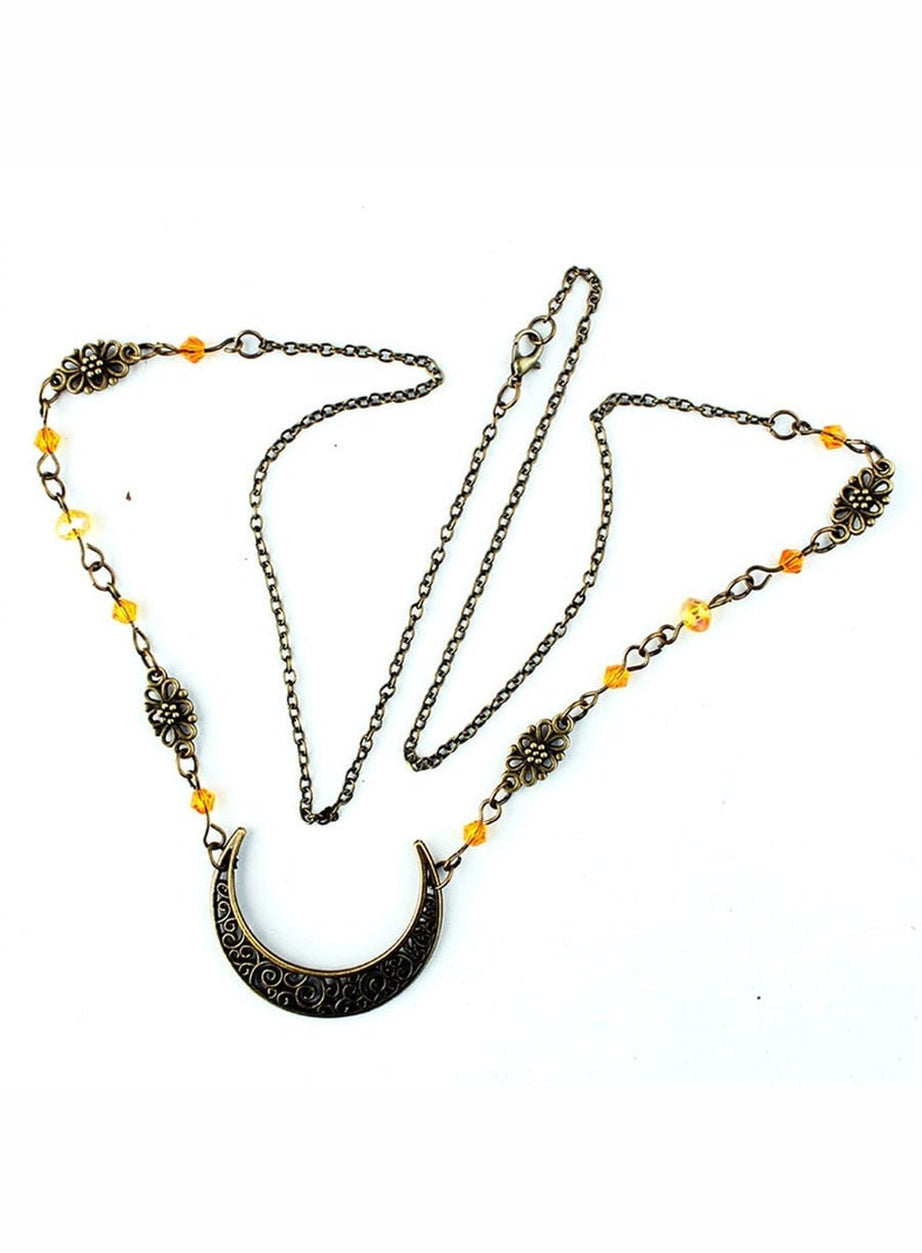 Y2k Goth Moon Pattern Head Chain