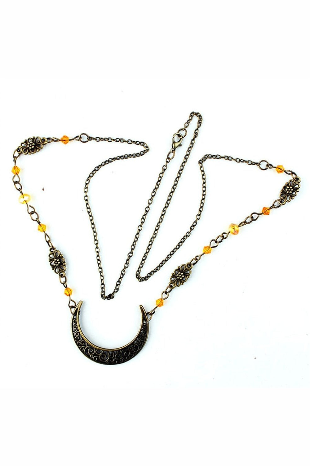 Y2k Goth Moon Pattern Head Chain