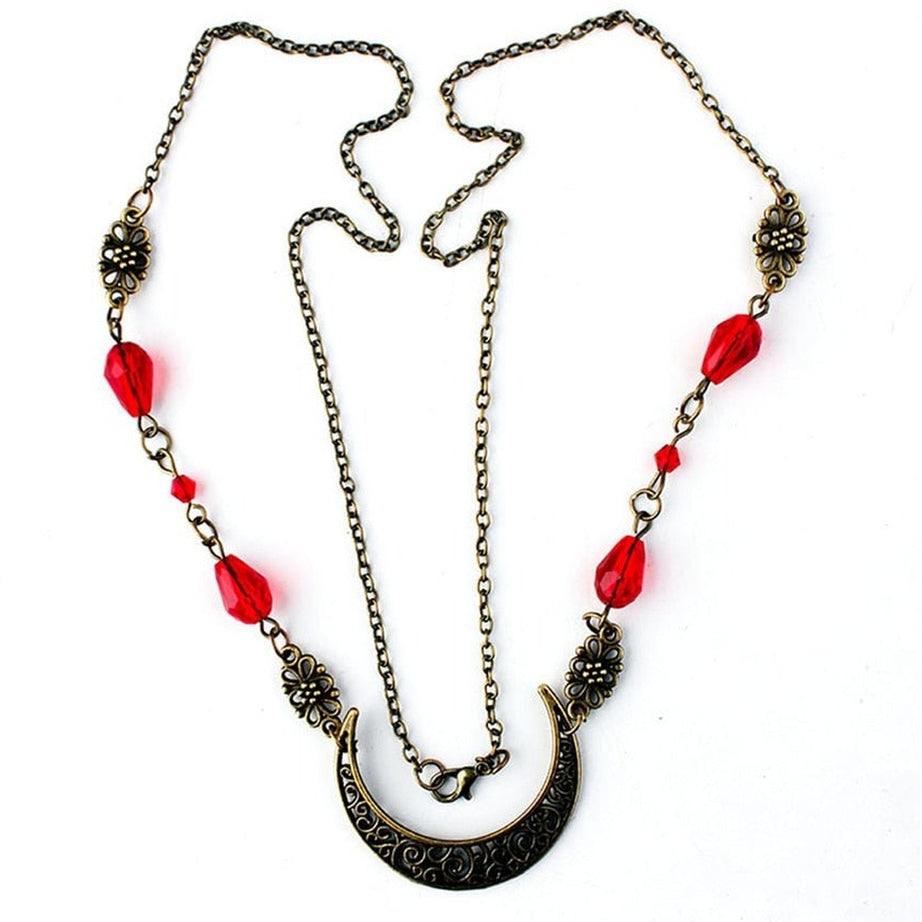 Y2k Goth Moon Pattern Head Chain