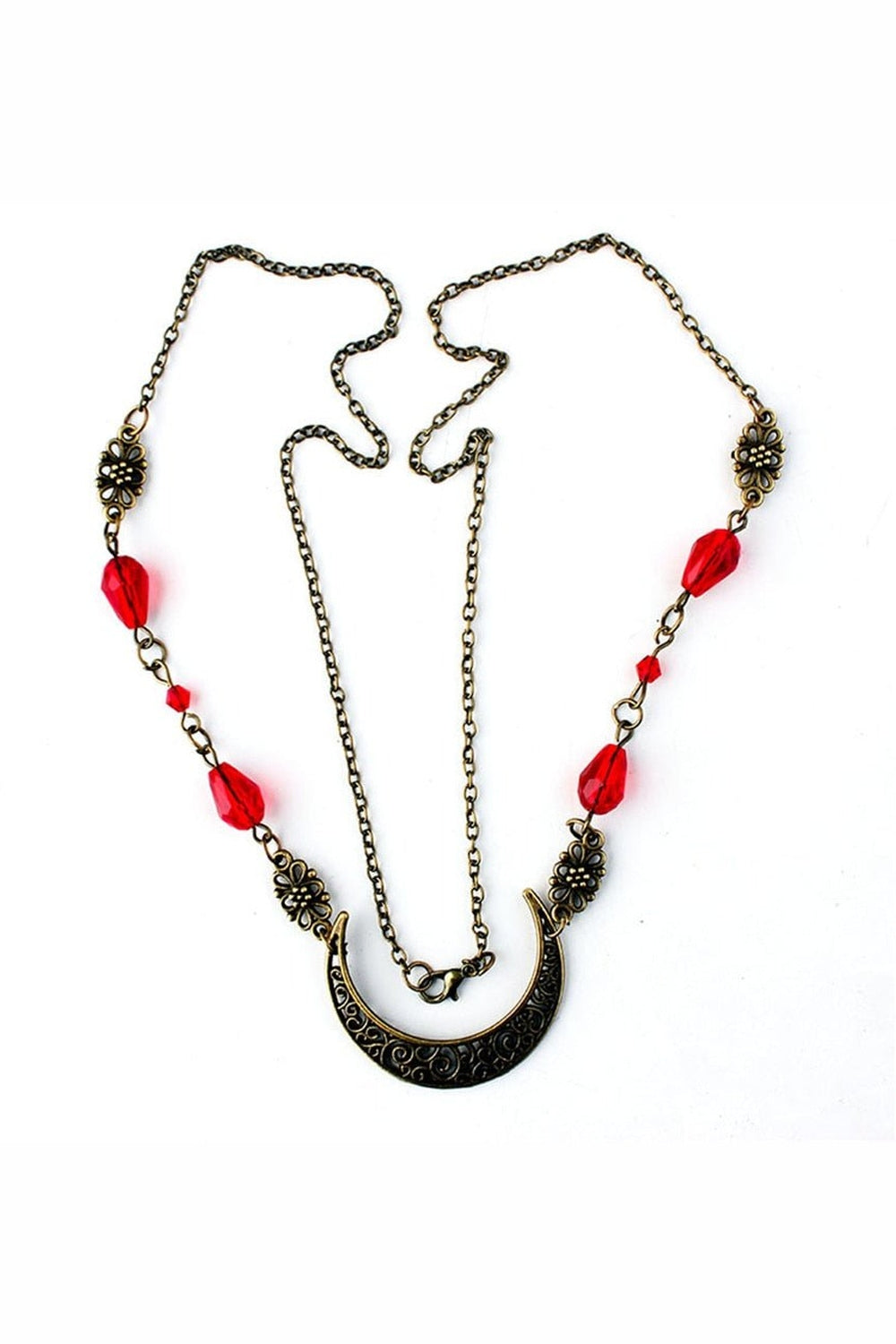 Y2k Goth Moon Pattern Head Chain