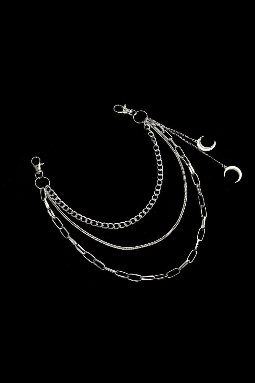 Y2k Goth Moon Pendants Chain