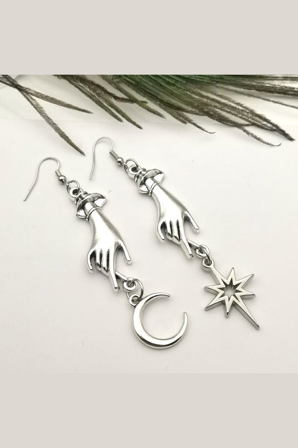 Y2k Goth Moons Stars Charm Earrings