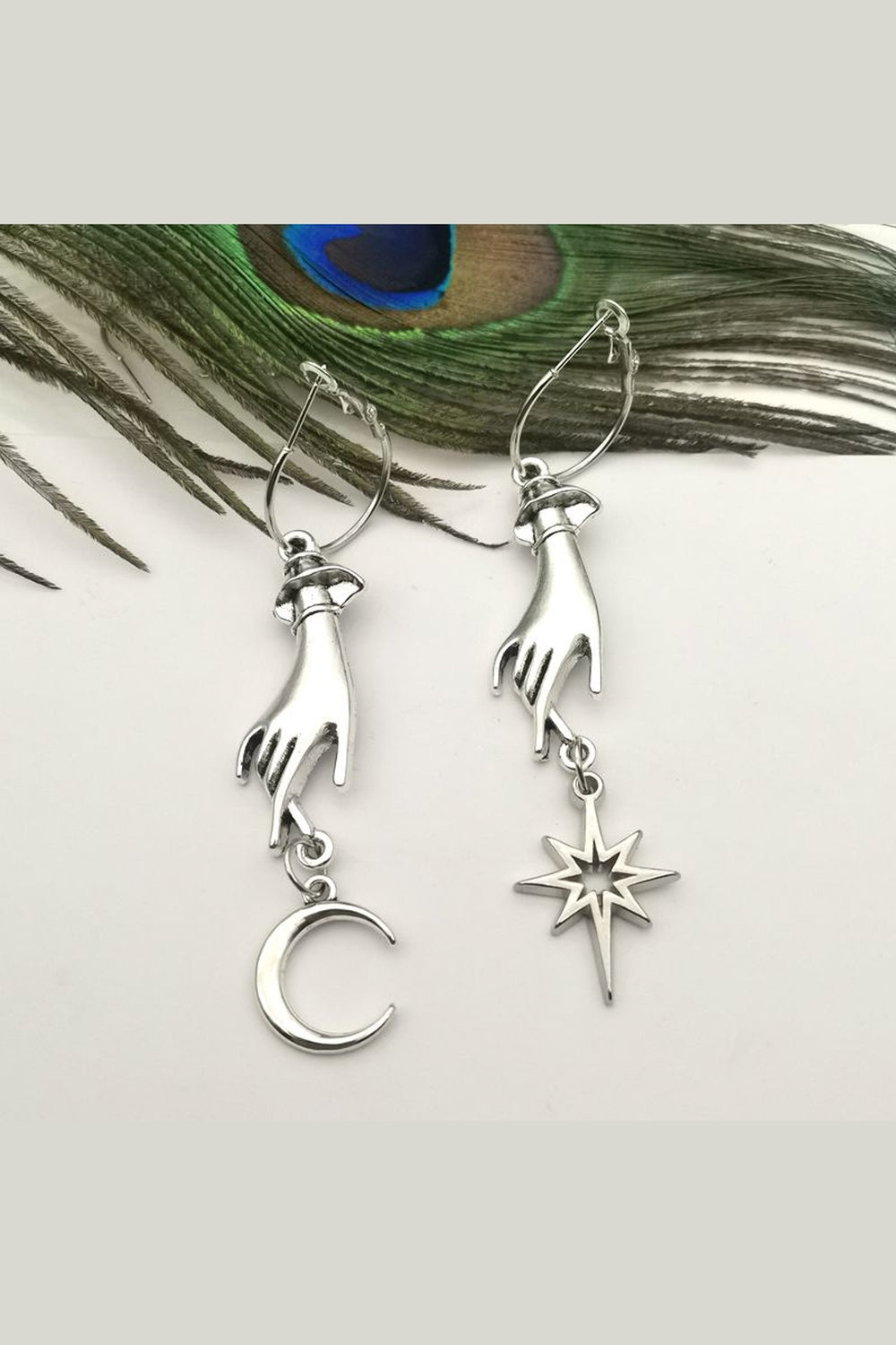 Y2k Goth Moons Stars Charm Earrings