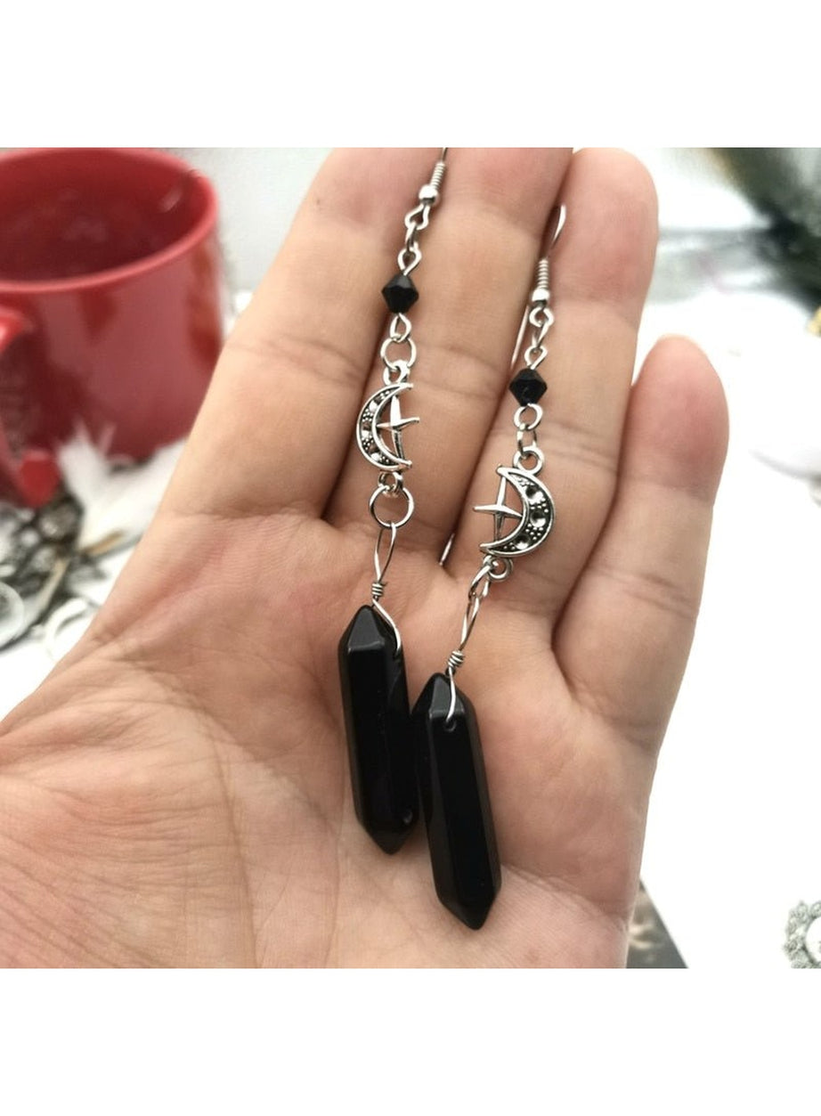Y2k Goth Mysterious Crystal Earrings