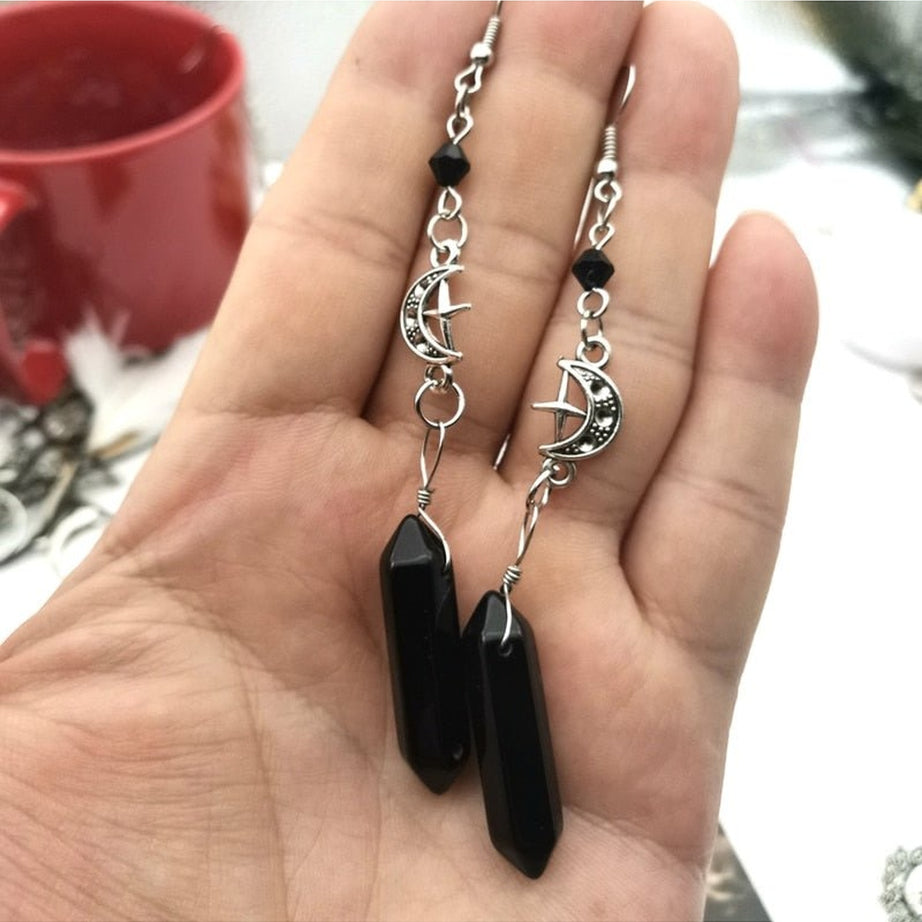 Y2k Goth Mysterious Crystal Earrings
