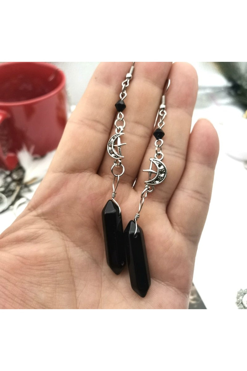 Y2k Goth Mysterious Crystal Earrings