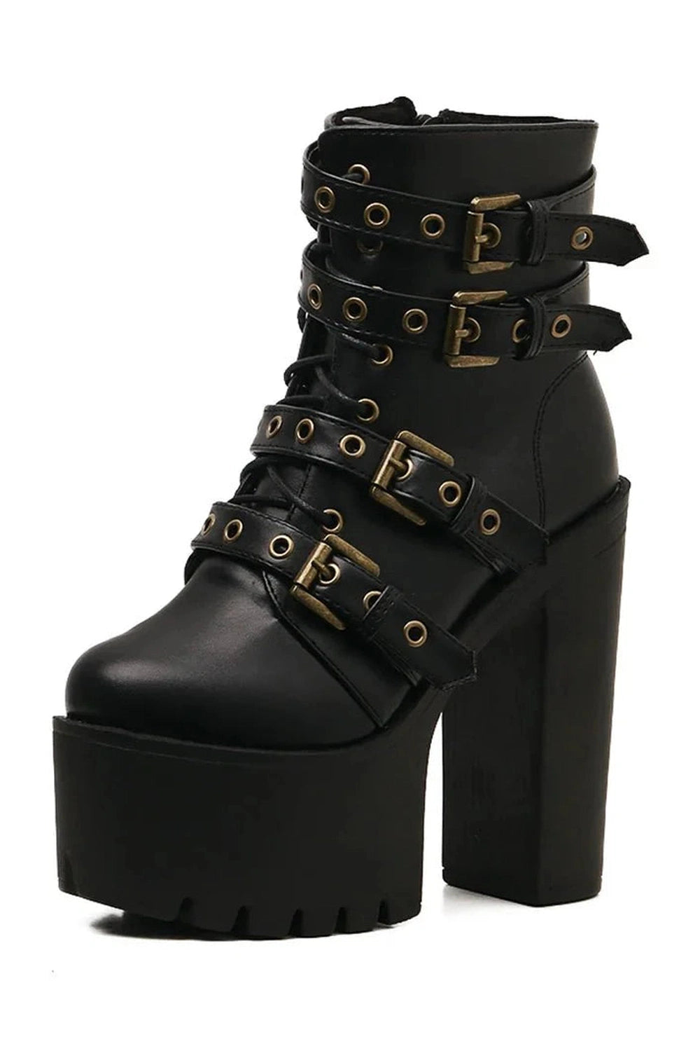 Y2k Goth Platform Round Toe Women's Boots