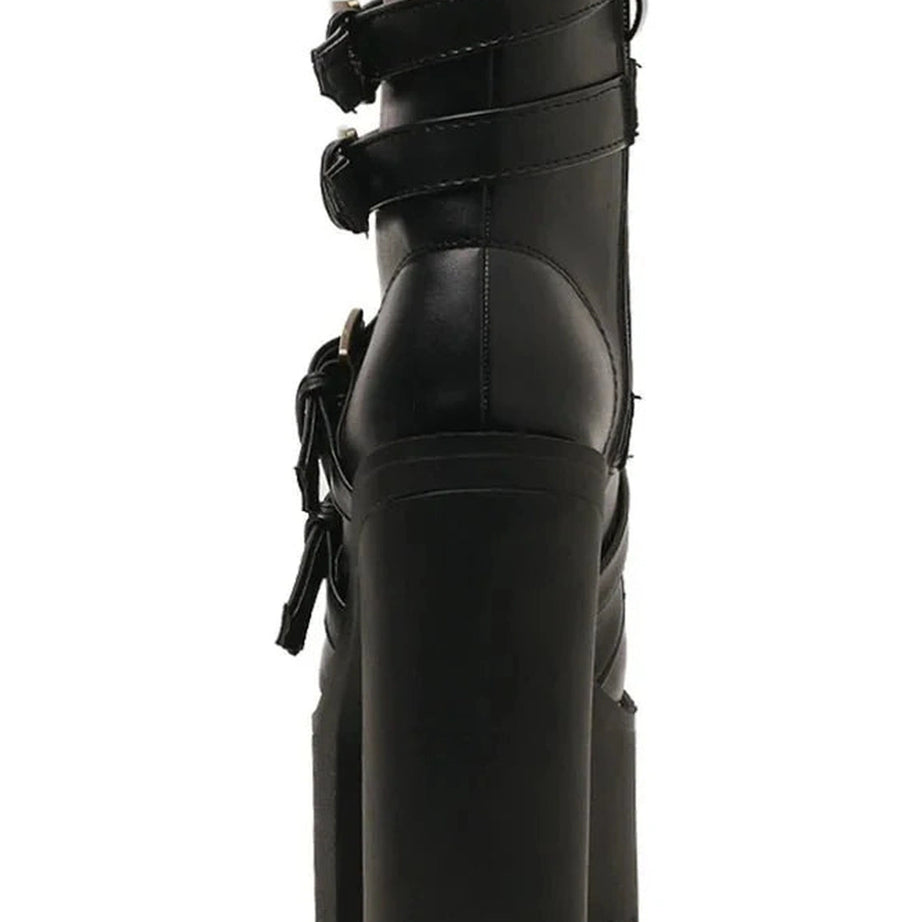 Y2k Goth Platform Round Toe Women's Boots